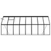 vidaXL Greenhouse Anthracite with clear panels Aluminum, Polycarbonate