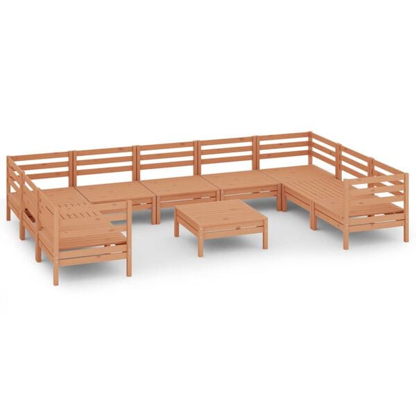vidaXL Garden Lounge Set Honey brown Solid pinewood Large Modular