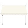 vidaXL Retractable Awning Cream Polyester with PU coating and steel frame