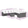 vidaXL Patio Sofa Set Black