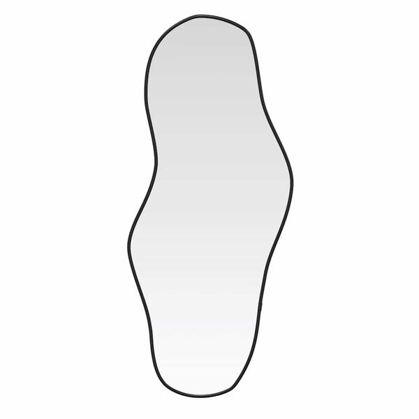 vidaXL Wall Mirror Black Glass 39.4 x 17.7 in Wall mounting