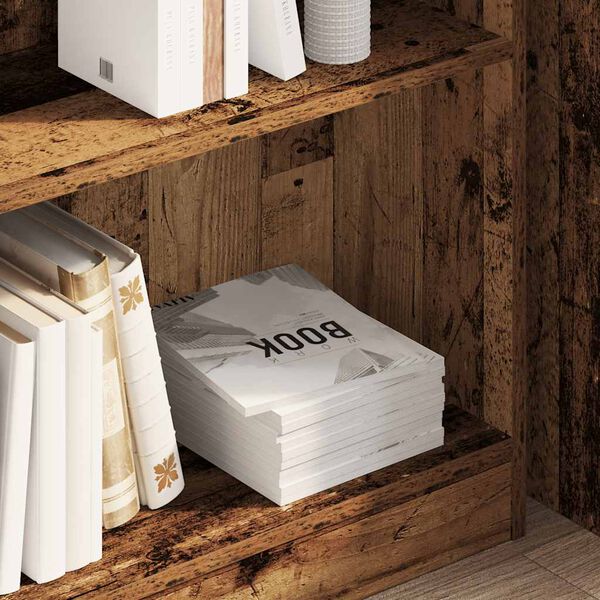 vidaXL Bookcase Old wood Engineered wood 31.5 x 9.4 x 29.9 in Bookcase