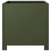 vidaXL Garden Planter Olive Green Steel Medium Tough Garden Planter