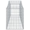 vidaXL Gabion Basket Set of 3 Silver Galvanized Iron Medium Durable
