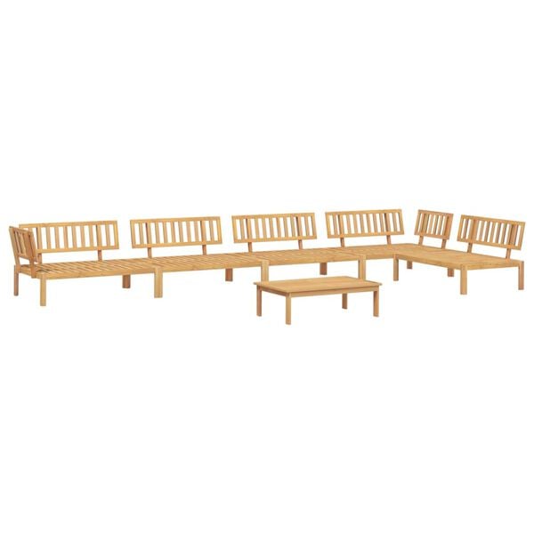 vidaXL Pallet Sofa Set Natural Wood Solid Acacia Wood Modular