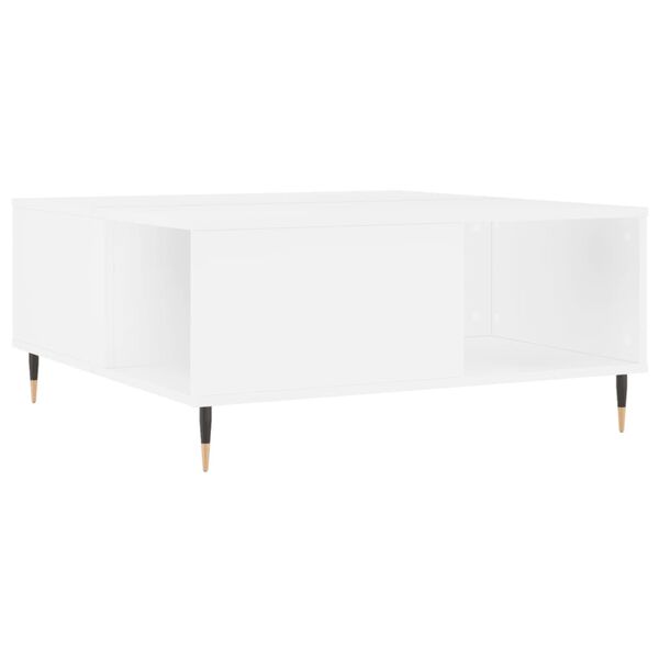 vidaXL Coffee Table White Engineered wood and metal Medium Coffee Table
