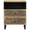 vidaXL Bedside Cabinet Mango wood with iron accents