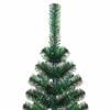 vidaXL Artificial Pre-lit Christmas Tree Green 94.5" PVC and Metal