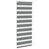 vidaXL Zebra Blind Dark grey 100% polyester, aluminum top rail