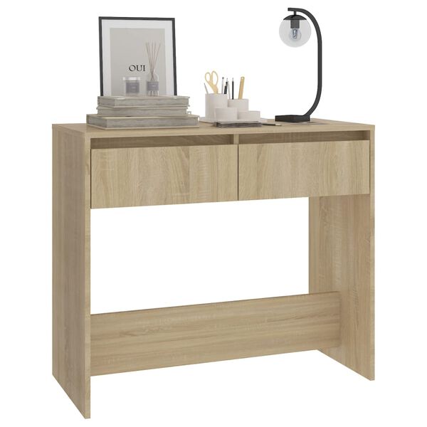 vidaXL Console Table Sonoma oak Engineered wood, Steel Medium
