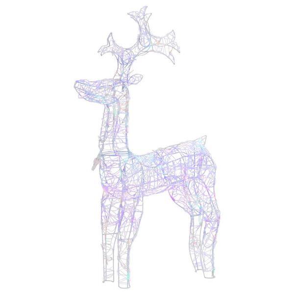 vidaXL Reindeer Christmas Decoration Colorful Acrylic Medium