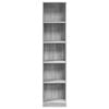 vidaXL Bookcase Grey Sonoma Engineered wood Tall Bookcase Rectangular