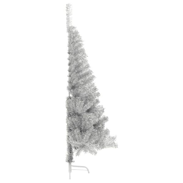 vidaXL Christmas Tree Silver PET, Steel Medium Decorative Inlays