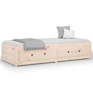 vidaXL Day Bed Natural wooden finish Solid pine wood, Plywood