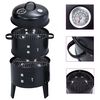 vidaXL 3-in-1 Charcoal Smoker BBQ Grill 15.7"x31.4"