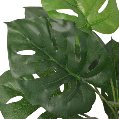 vidaXL Artificial Monstera Plant with Pot 17.7" Green