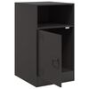vidaXL Bedside Cabinet Set of 2 Black Cold-rolled steel Medium