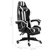 vidaXL Chair Black and white Faux leather (100% PVC), plywood, steel