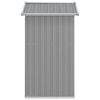 vidaXL Garden Shed Grey Galvanized Steel 49.6 x 38.4 x 69.7 in