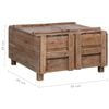 vidaXL Coffee Table Natural Wood Solid Mahogany Wood Medium Coffee Table