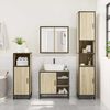 vidaXL Bathroom Furniture Set Sonoma Oak Engineered Wood, Metal, Glass
