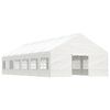 vidaXL Gazebo with Roof White 43.9'x19.3'x12.3' Polyethylene