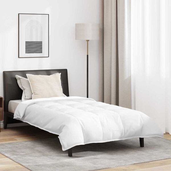 vidaXL 2-in-1 Duvet with Pillow 2 pcs White Down Feather