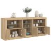 vidaXL Sideboard Sonoma Oak Engineered Wood, Glass Large Sideboard