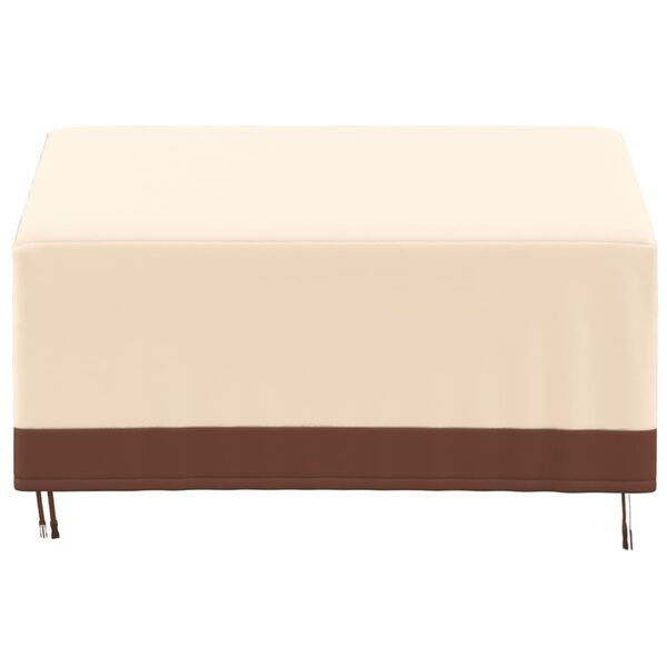 vidaXL Bench Cover Beige and brown 600D oxford with PVC coating Large