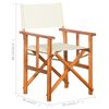 vidaXL Director Chair Brown and Cream Solid Acacia Wood and 100% Polyester