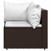 vidaXL Patio Lounge Set Brown, Cream white