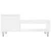 vidaXL Coffee Table White Engineered wood, metal Medium Coffee Table