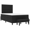 vidaXL Box Spring Bed with Mattress Black 47.24 x 78.74 in Fabric