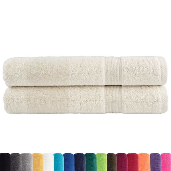 vidaXL Towel Set of 2 Cream 100% Cotton Extra Large Towel
