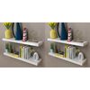 vidaXL Wall Rack Set of 4 White MDF 31.5 in wide Wall mounting