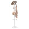 vidaXL Coat Stand White Powder-coated iron and marble