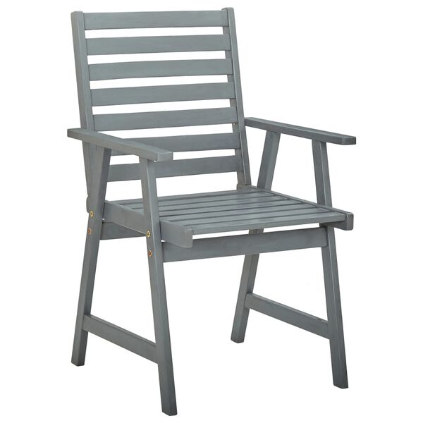 vidaXL Patio Dining Chairs 6 pcs Grey Solid Acacia Wood