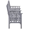 vidaXL Garden Chair With Tea Table Grey Solid acacia wood