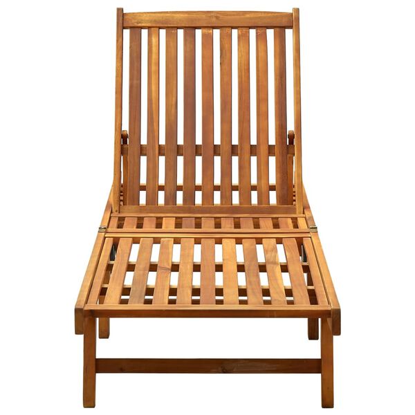 vidaXL Sun lounger Royal blue Solid acacia wood, 100% polyester Standard