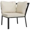vidaXL Patio Lounge Set Sand Powder-coated steel, polyester Medium