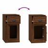 vidaXL Side Cabinet Brown Oak Engineered Wood Medium Side Cabinet