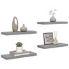 vidaXL Wall Shelf Set of 4 Grey Honeycomb MDF, metal