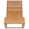 vidaXL Patio Sun Lounger Natural Teak Teak wood Standard