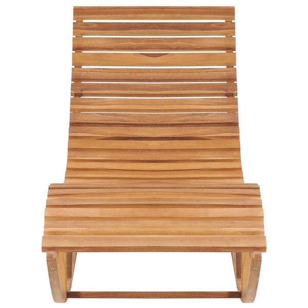 vidaXL Patio Sun Lounger Natural Teak Teak wood Standard
