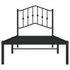 vidaXL Bed Frame Black Steel Twin Bed Frame Rectangular Modern