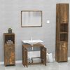 vidaXL Bathroom Furniture Set Smoked Oak Engineered Wood Standard