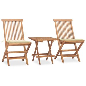 vidaXL Outdoor Dining Set Teak Compact Foldable Outdoor Dining Set