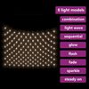 vidaXL LED Net Light Warm White, Green PVC 9.8'x6.6' LED Net Light