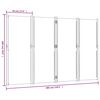 vidaXL 4-Panel Room Divider Taupe 110.2"x70.9"