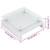 vidaXL Coffee Table High gloss white MDF, Tempered Glass Medium